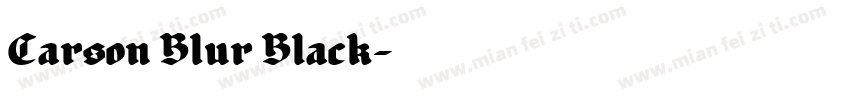 Carson Blur Black字体转换